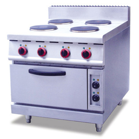 Fuqi eh-887b floor type electric four head cooking stove with oven