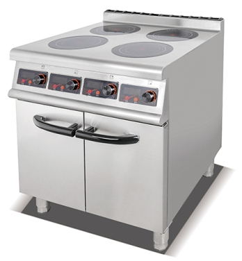 FQT-DT-4 4 Head Electric Ceramic Furnace With Cabinet Base