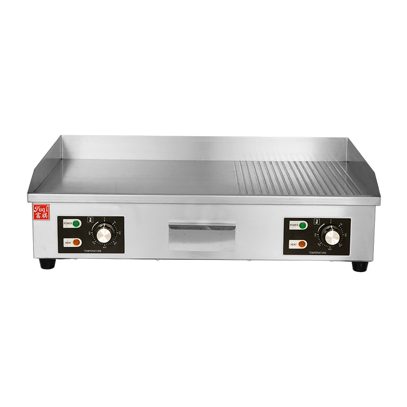 FUQIEG-822Electric half flat and half pit grill